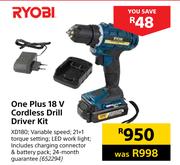 Ryobi One Plus 18V Cordless Drill Driver Kit