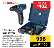 Bosch 12V Li-Ion Drill Driver