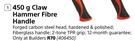 Grip 450g Claw Hammer Fibre Handle