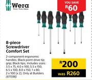 Wera 8 Piece Screwdriver Comfort Set