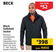 Beck Black Softshell Jacket