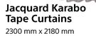 Jacquard Karabo Tape Curtains-2300mm x 2180mm Each