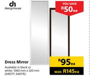 Design House Dress Mirror-1060mm x 320mm Each