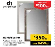 Design House Framed Mirror-7180mm x 1023mm Each