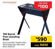 Megamaster 700 Barrel Free Standing Braai