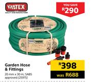 Watex Garden Hose & Fittings 20mm x 30m 