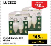 Luceco 2 Pack Candle LED Globe-Each
