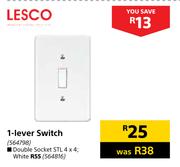 Lesco Double Socket White STL 4 x 4