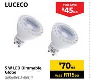 Luceco 5W LED Dimmable Globe GU10-Each