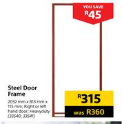 Steel Door Frame 2032mm x 813mm x 115mm