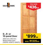 Solid Doors 6, 8 Or 10 Panel Door 2032mm x 813mm-Each