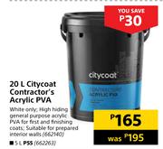 Citycoat Contractor's Acrylic PVA-20Ltr