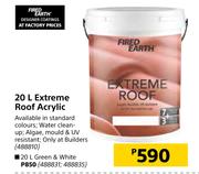Fired Earth 20L (Green & White) Exterme Roof Acrylic