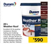 Duram 20L Weather Roof