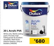 Dulux 20L Acrylic PVA 