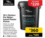 Fired Earth 20L Painters Pro Water Based Plaster Primer