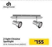 Designhouse 2-Light Chrome Spotlight 20W Polished Finish