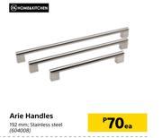 Home & Kitchen Arie Handles 192mm Stainless Steel-Each