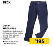 Beck Denim Work Jeans Sizes 32-46