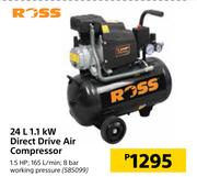 Ross 1.1kW 24L Direct Drive Air Compressor