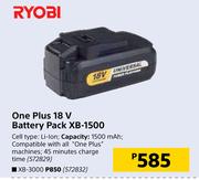 Ryobi One Plus 18V Battery Pack XB-3000