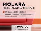 Molara Freestanding Fireplace