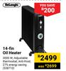 Delonghi 14 Fin Oil Heater