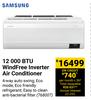 Samsung 12000 BTU Wind Free Inverter Air Conditioner