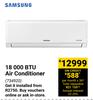 Samsung 18000 BTU Air Conditioner