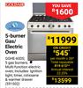 Goldair 5 Burner Gas/Electric Oven