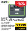 Gizzu 2400W Hero Pro UPS Power Station