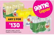 Amstel Lager, Lite Or Radler Cans-For Any 2 x 6 x 440ml