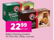 Bakers Romany Creams Or Choc Kits Assorted-200g Per Pack