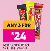 Nestle Chocolate Bar Assorted-For Any 3 x 40g-55g