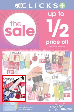 Clicks : The Sale Up To 1/2 Price Off (26 Dec 2013- 19 Jan 2014), page 1