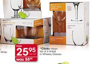 Clicks Urban Set Of 4 Hi-Ball Or Whiskey Glasses-Per Set
