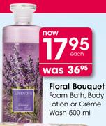 Floral Bouquet Foam Bath, Body Lotion Or Creme Wash-500Ml