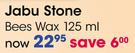 Jabu Stone Bees Wax-125ml Each