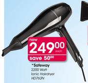 Safeway 2200Watt Ionic Hairdryer HD763N