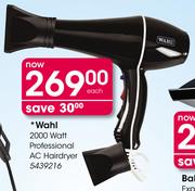Wahl 2000Watt Professional AC Hairdryer