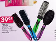 Clicks Colourful Value Brushes Radial, Finishing, Cushion Or Vent Brush-Each