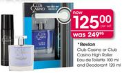 Revlon Club Casino Or Club Casino High Roller Eau De Toilette-100ml And Deodorant-120ml Per Set