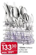 Clicks 16-Piece Cutlery Set With Caddy