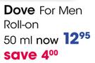 Dove For Men Roll-On - 50ml Each