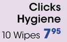 Clicks Hygiene Wipes-10's
