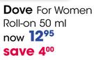 Dove For Women Roll-On 50ml Each