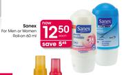 Sanex For Men Or Women Roll On-60ml Each