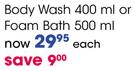 Radox Body Wash-400ml Or Foam Bath-500ml Each