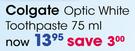Colgate Optic White Toothpaste-75ml Each