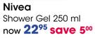 Nivea Shower Gel-250ml Each
